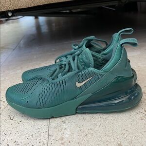 Nike Green Air Max 270 Sneakers Breathable Design